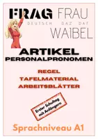 Vorschau - Stundenentwürfe - DAZ Schulstart mit Materialliste, Artikeln und Personalpronomen - Deckblatt