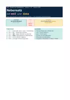 Vorschau - Arbeitsblätter - DaZ: Nebensatz mit weil und dass | Verbstellung am Ende | Konjunktionen | Niveau A2/B1 | Klasse 7–10 | differenziert - Deckblatt