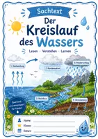 Vorschau - Arbeitsblätter - Sachtext - Der Kreislauf des Wassers Klasse 3-4 - Deckblatt