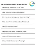 Vorschau - Arbeitsblätter - Sachtext - Der Kreislauf des Wassers Klasse 3-4 - Seite 2
