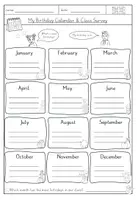 Vorschau - Arbeitsblätter - When is your birthday? - Arbeitsblatt und Class Survey - Seite 3
