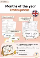 Vorschau - Stundenentwürfe - Months of the year - Einführungsstunden - Deckblatt