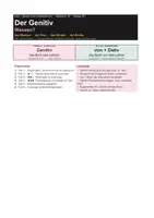 Vorschau - Arbeitsblätter - DaZ: Der Genitiv: Wessen? | des der des | Eigennamen-s | Präpositionen wegen trotz während | Niveau B1 | Klasse 8–10 | differenziert - Deckblatt