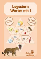 Vorschau - Stationenlernen - Wörter mit J - Legestern, 3-fach differenziert - Deckblatt