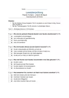 Vorschau - Test - Leseüberprüfung zu Theodor Fontane - Unterm Birnbaum - Seite 1