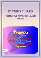 Vorschau - Arbeitsblätter - El verbo gustar - tägliche Übung - Test - Vorlage - Deckblatt