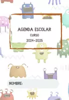 Vista previa - Elementos para la creación de materiales - Agenda Escolar Editable - Portada