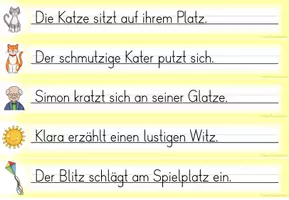 Vorschau - Arbeitsblätter - Laufdiktat "-tz" für die 1. Klasse - Seite 1