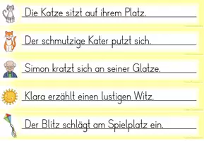Vorschau - Arbeitsblätter - Laufdiktat "-tz" für die 1. Klasse - Seite 2