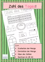 Vorschau - Stationenlernen - Zahl des Tages ZR 30 - Deckblatt