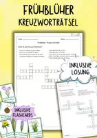 Vorschau - Arbeitsblätter - Frühblüher - Kreuzworträtsel - Sachunterricht - Deckblatt