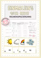Vorschau - Arbeitsblätter - Einmaleins: 10er-Reihe in Bewegung - Deckblatt