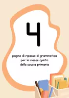 anteprima - Esercizi - Ripasso di grammatica per la classe quinta - Pagina di copertina