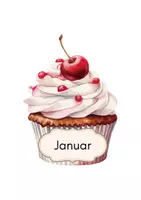 Vorschau - Poster - Geburtstagskalender fürs Klassenzimmer Muffins mit Kerzen Muffins Geburtstage Classroom Management - Seite 1