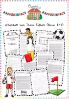 Vorschau - Arbeitsblätter - Fußball: Arbeitsheft (Lesen & Grammatik) - Deutsch - Kl. 3/4 - Deckblatt