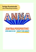 Vorschau - Stundenentwürfe - Zentralperspektive - mein Name in 3D - Deckblatt