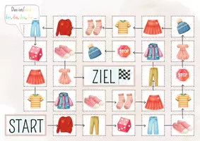 Vorschau - Stationenlernen - DaZ - die Kleidung - Brettspiel - zweifach differenziert - Seite 2