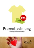 Vorschau - Fördermaterial/Inklusion - Tafelmaterial und Legematerial zur Prozentrechnung - Deckblatt