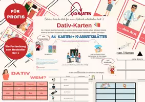 Vorschau - Stundenentwürfe - Dativ-Karten 2! FÜR PROFIS! 64 Karten, Vokabeltabellen und Arbeitsblätter - Seite 1
