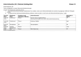 Vorschau - Unterrichtsreihen - Verlaufspläne Unterrichtsreihe Diskrete Zufallsvariablen - Seite 2