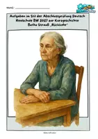 Vorschau - Arbeitsblätter - Aufgaben im Stil der Abschlussprüfung Deutsch Realschule BW 2027 zur Kurzgeschichte Botho Strauß „Rückkehr“ + editierbare KA - Deckblatt
