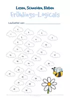 Vorschau - Arbeitsblätter - Leseverstehen Klasse 1 - Logicals Frühling Klasse 1 - Logicals Klasse 2 Frühling - 30 Logicals - 3-fach differenziert - Leselogicals - Lese Logicals Lesen, Schneiden, Kleben - Leseverstehen Klasse 2 - Leseförderung - Seite 3