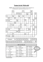 Vorschau - Arbeitsblätter - Kreuzworträtsel: Nomen in der Einzahl & Mehrzahl (Singular & Plural) - Seite 3