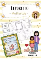 Vorschau - Arbeitsblätter - Leporello: Muttertag / Geschenk (Klasse 1-4) - Bastelvorlage - Deckblatt