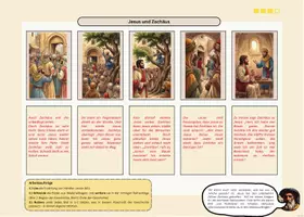 Vorschau - Arbeitsblätter - Jesus und Zachäus: Geschichte und Bastelbogen (Niveau 3) - Seite 3