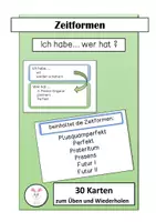 Vorschau - Spiele - Zeitformen: Ich habe... wer hat ? - Deckblatt