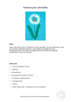 Vorschau - Mal- und Bastelvorlagen - Kunst Frühling, Pusteblume drucken, Löwenzahn, Grundschule - Seite 3