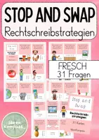Vorschau - Stationenlernen - Stop and Swap Fresch Rechtschreibstrategien - Deckblatt