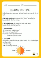 Vorschau - Arbeitsblätter - Telling the Time- Grammar Practice - Deckblatt