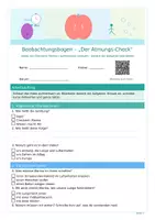 Vorschau - Stundenentwürfe - Beobachtungsbogen zum Video: Der Atmungs-Check - Deckblatt