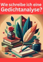Vorschau - Arbeitsblätter - Gedichtanalyse schreiben – Aufbau und Formulierungshilfen - Deckblatt