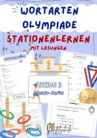 Vorschau - Stationenlernen - Wortarten‑Olympiade: Motivierendes Stationenlernen für die Grund‑ und Mittelschule (Deutsch 3.-6. Klasse) - Deckblatt