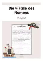 Vorschau - Arbeitsblätter - Die 4 Fälle des Nomens - Übungsblatt - Deckblatt