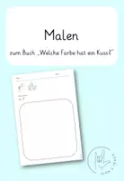 Vorschau - Arbeitsblätter - Malen zu Welche Farbe hat ein Kuss? - Gebärdensprache - Deckblatt
