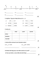 Vorschau - Arbeitsblätter - Klassenarbeit Natürliche Zahlen - differnziert - Seite 1