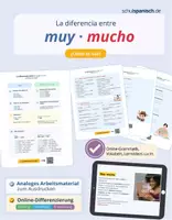 Vorschau - Arbeitsblätter - Muy vs. Mucho – einfach verstehen & sicher anwenden · Spanisch - Deckblatt