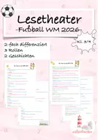 Vorschau - Arbeitsblätter - Lesetheater Fußball WM 2026 Klasse 3/4 - Deckblatt