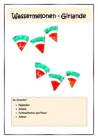 Vorschau - Stationenlernen - Kunst Sommer - Wassermelone - Girlande - Seite 2