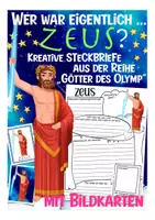 Vorschau - Arbeitsblätter - Griechische Götter Steckbrief - Zeus - Deckblatt