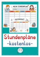 Vorschau - Arbeitsblätter - KOSTENLOS Stundenplan- Vorlagen - Deckblatt