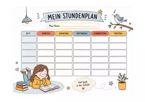 Vorschau - Arbeitsblätter - KOSTENLOS Stundenplan- Vorlagen - Seite 2