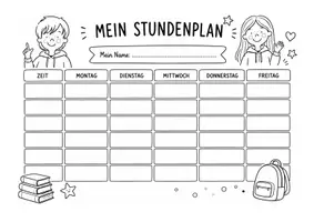 Vorschau - Arbeitsblätter - KOSTENLOS Stundenplan- Vorlagen - Seite 3
