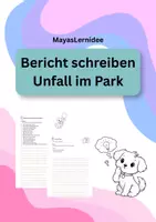 Vorschau - Arbeitsblätter - Bericht schreiben - Unfall im Park - Deckblatt