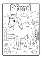 Vorschau - Arbeitsblätter - 🐴✨ Ausmalbild Pferd – süßes Pferde-Motiv für Kinder 🐴✨ - Deckblatt