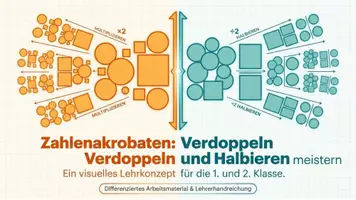 Vorschau - Unterrichtsreihen - Verdoppeln & Halbieren meistern | Mathe Komplettpaket Klasse 1 & 2 - Seite 1