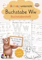 Vorschau - Arbeitsblätter - Anfangsunterricht: Buchstabeneinführung Ww - Buchstabenheft (Klasse 1) - Deckblatt